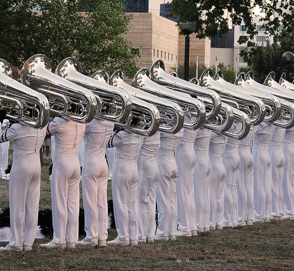 Photograph Larry Hamill Horn Section on One Eyeland
